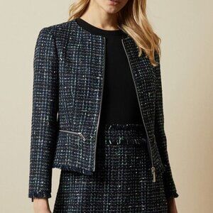 Ted Baker London Fearnij NWT Boucle Jacket Blazer US 8-10